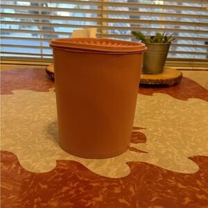 Vintage Tupperware Dusty Rose Pink Large Canister Container